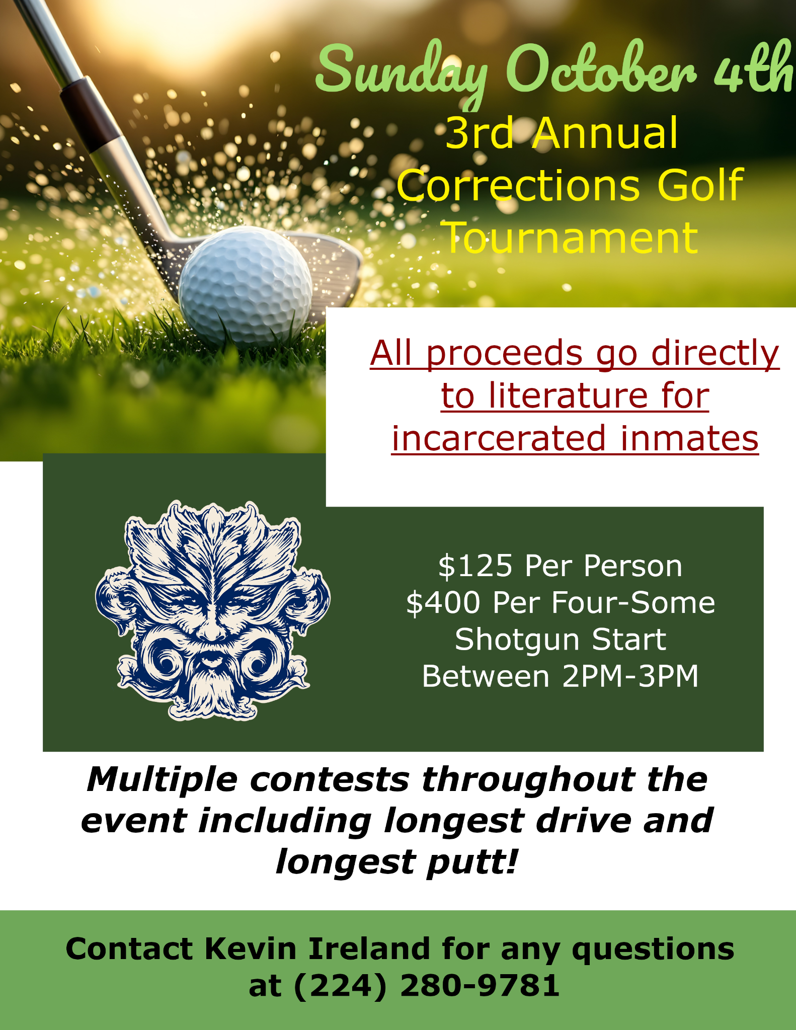 Corrections Golf Tournament flyer